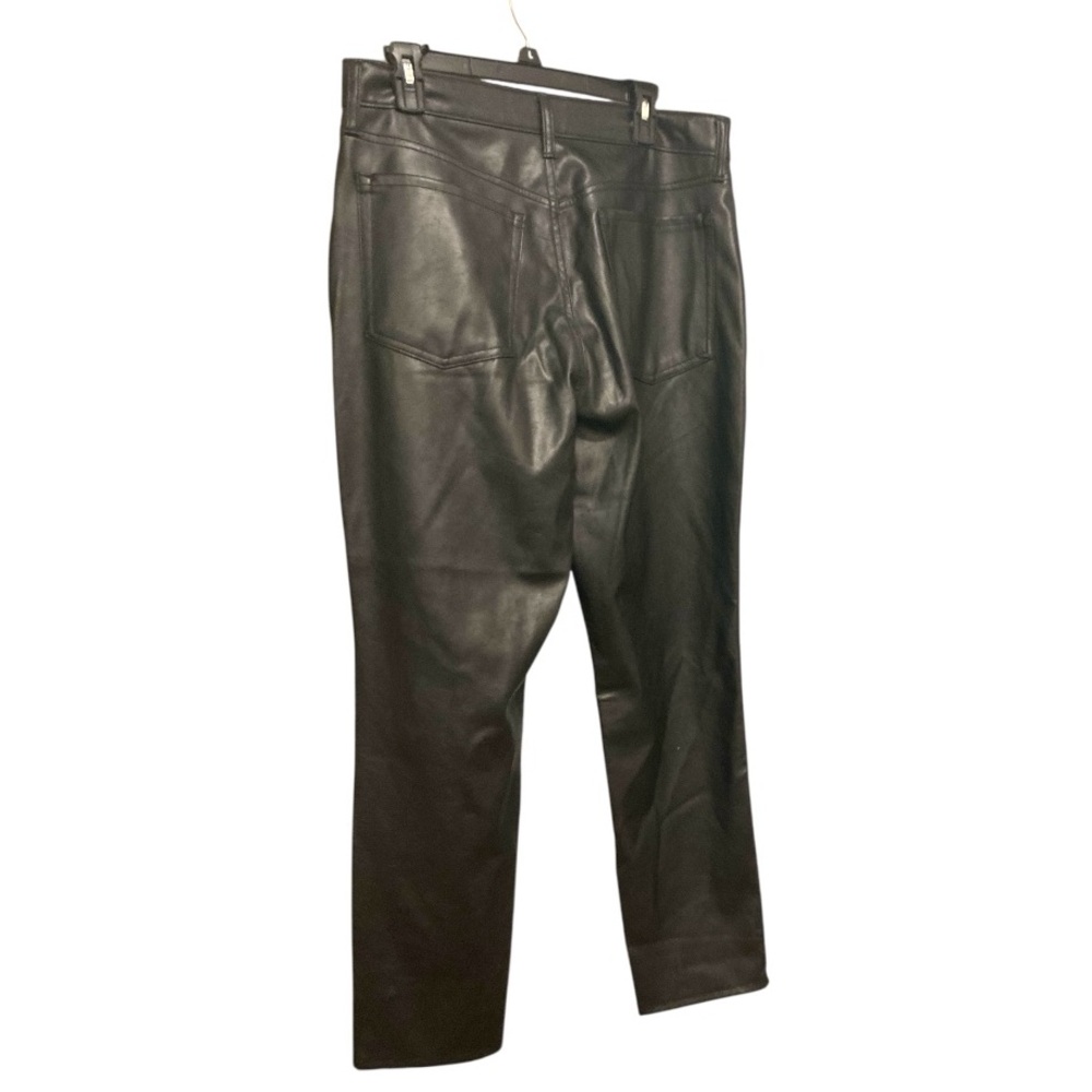 Old Navy  High Rise OG Straight Faux Leather Jeans - 12 Black NWT